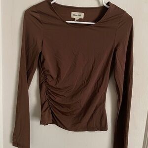 Brown body con long sleeve